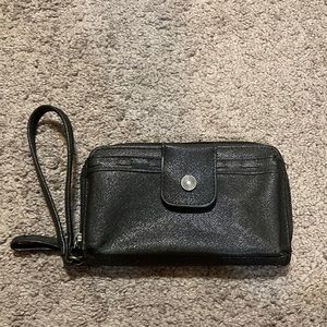 black clutch bag